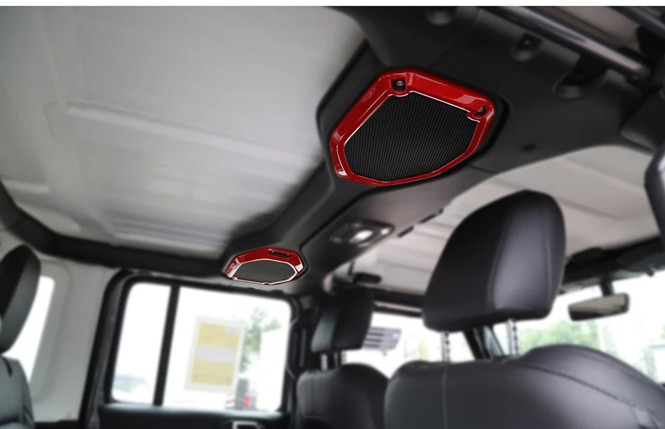 SHINEKA интерьерные молдинги для Jeep Wrangler jl крыша динамик decleration кольцо автомобильная Наклейка ABS для Jeep Wrangler jl