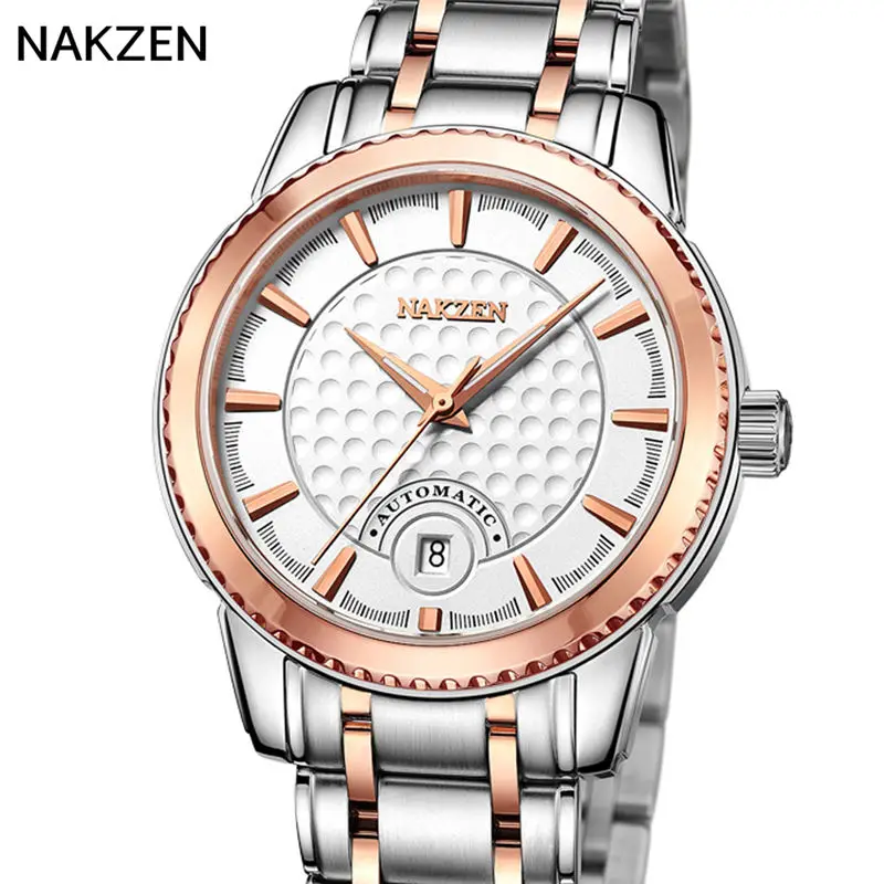 Nakzen Топ Роскошные брендовые модные классические деловые мужчины из нержавеющей