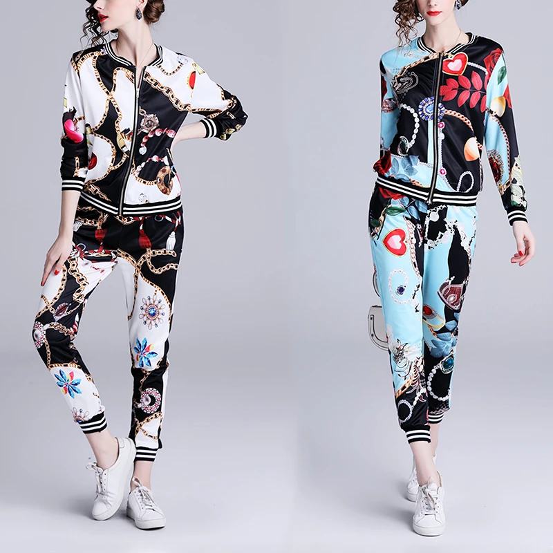 Повседневный комплект из двух предметов весенне Осенние костюмы со штанами