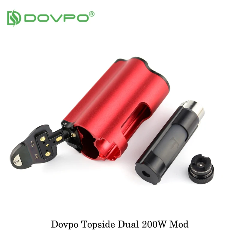 Электронная сигарета DOVPO Topside Dual 200 Вт Vape Mod Top Fill TC Squonk 10 мл Питание от двойной батареи 18650 испаритель VS Drag 2