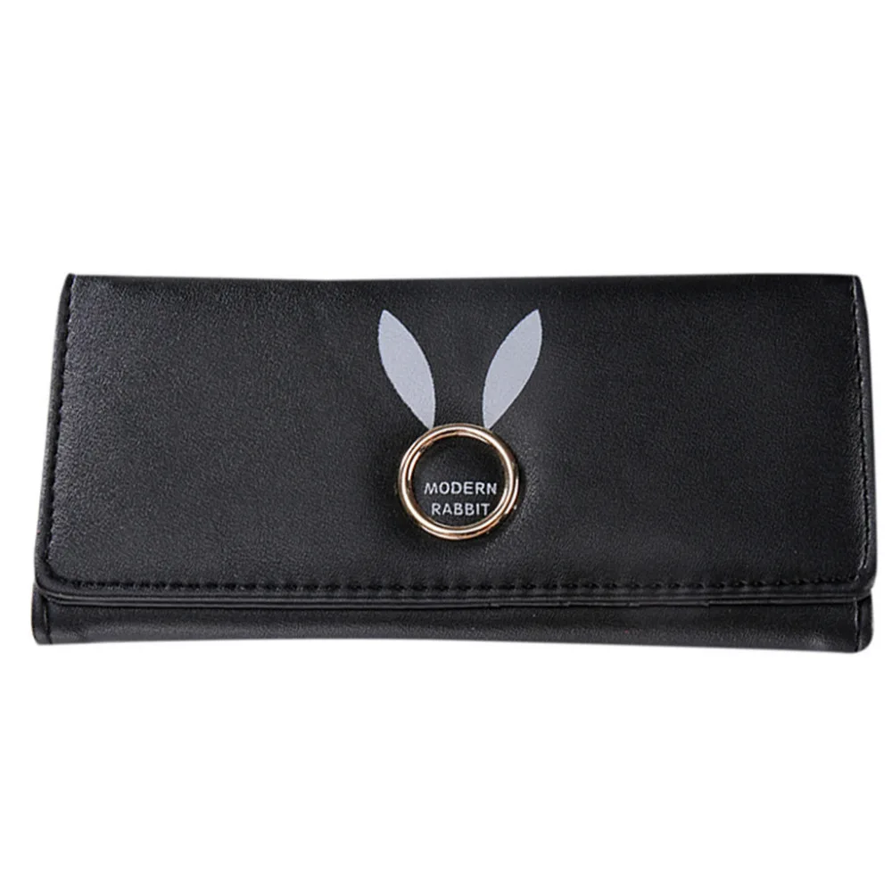 Новый Модный женский длинный кошелек с принтом на молнии и застежке для монет