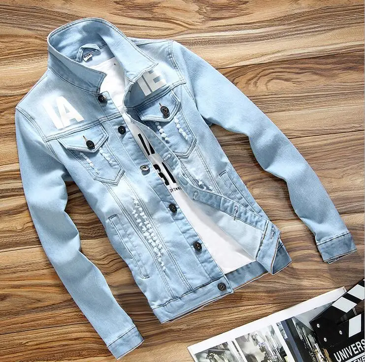 Мужская хлопок джинсовые Куртки человек джинсовая куртка пальто повседневная