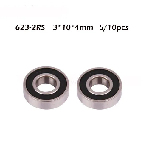 Фото 623RS подшипник Φ 3x10x4 мм (5/10 шт.) Миниатюрные шарикоподшипники 623-2rs 623 RS 2RS подшипник №1