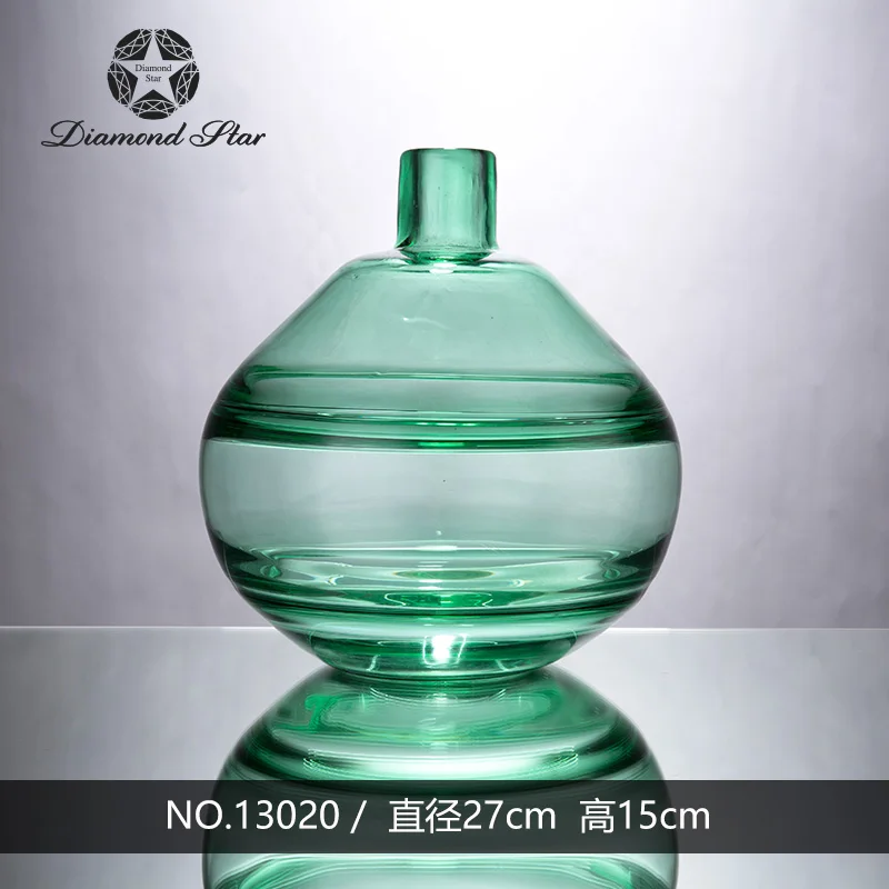 Стекло ручной работы новые красивые цветные дома столовая ваза для цветов