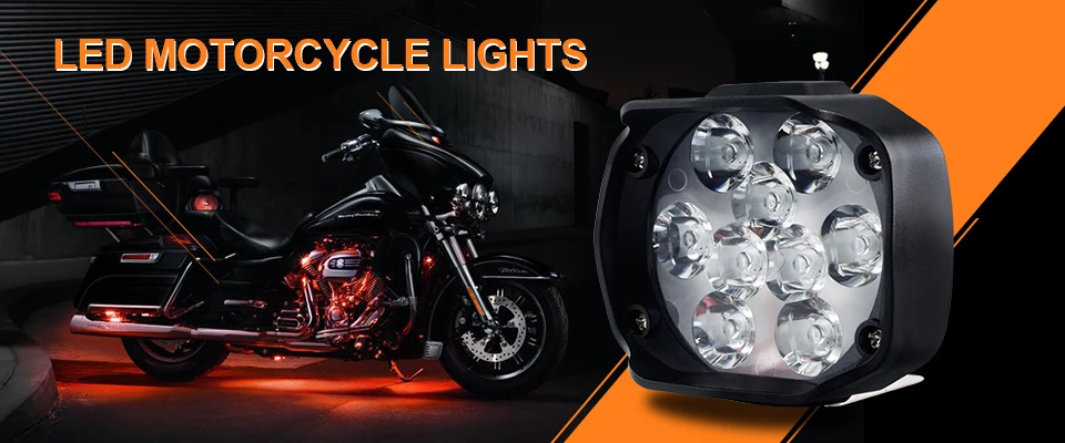 VOOVOO светодиодный рабочий светильник 15 Вт 1500LM мото мотоциклы 9 светодиодный головной светильник скутеры противотуманный светильник рабочий Точечный светильник 6500K Белый DC 9-85V