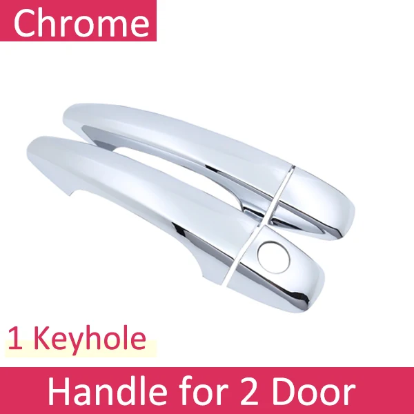 Handle 2 Door Для Citroen C4 MK2 C4L 2011~ хромированные дверные ручки крышки наклейки на автомобиль отделка Набор 2012 2013 - Название цвета: Handle 2 Door