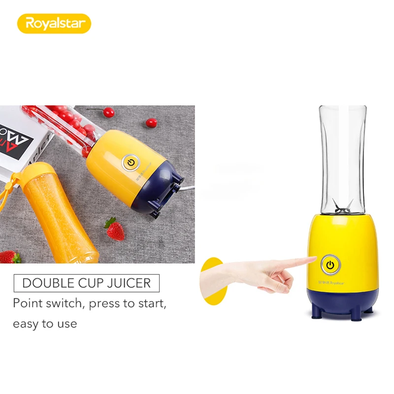 Royastar Orange Juicer Machine 304 Stainless steel Portable machine One key operation Fruit Juice Home Appliance | Бытовая техника