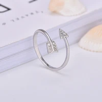 925 sterling silver female cute rings finger light zircon contracted cupids arrows sweet circle ring for woman party jewelry