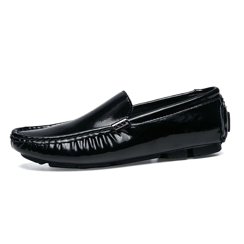 AGSan Men Spring Fashion Loafers Split Leather Driving Shoes Moccasins Burgundy Black White Mens Classic Big Size 38-47 | Обувь