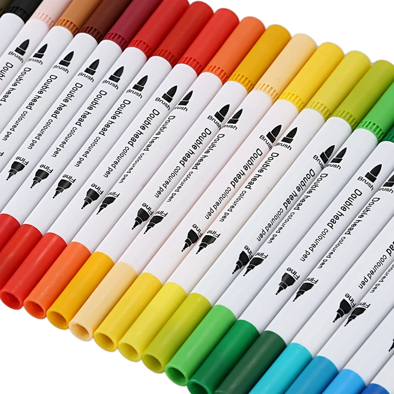 

Dual Tip Brush Pens Art Markers Brush Fine Tip Colored Pens Set for Adults Coloring Book Journal Note Taking Writing Planning