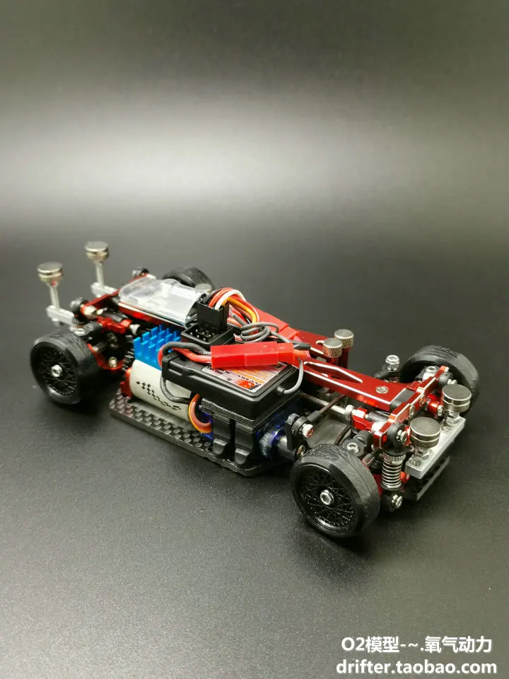 MINI-D, металлическая обновленная рама 1/28, дрифт, скорость гонки 1/24, четыре колеса, задний мини-пульт дистанционного управления, модель автомобиля