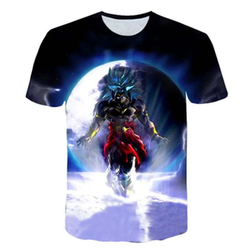 Супер Saiyan/футболка с 3D принтом «Жемчуг дракона» Z Goku, летняя модная футболка, топы для мальчиков, одежда с 3D принтом, Детская футболка с рисунком