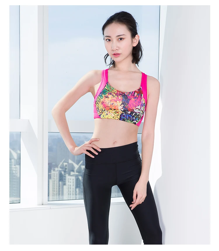 Женский спортивный бюстгальтер Midium с широкими лямками для бега занятий йогой и