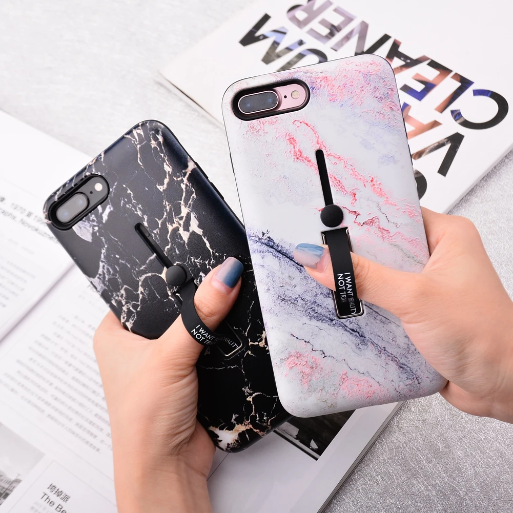 Модный Скрытая скобка чехол для телефона Huawei Mate 20 Lite P20 силиконовый мраморный