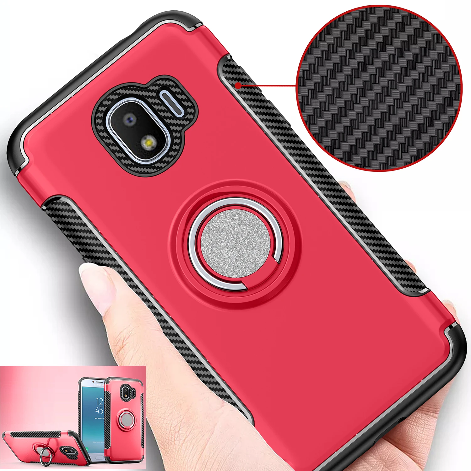 Чехол для Samsung Galaxy J2 Pro (2018)/J2 (2018) противоударный гибридный защитный чехол SM-J250 с