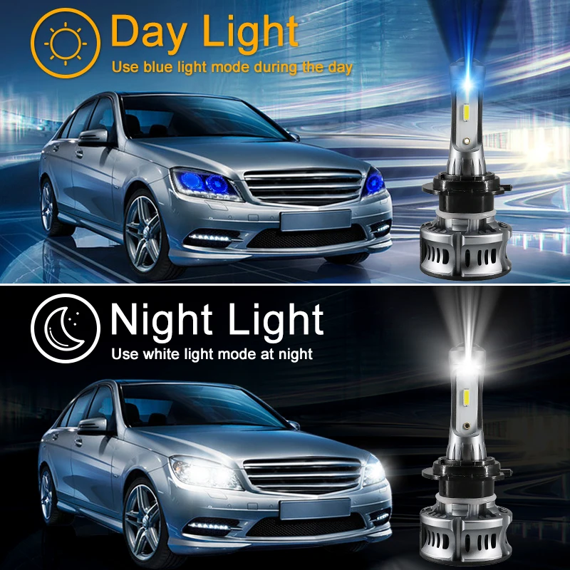 Светодиодный фонарь ROADOT Blue Devil Eyes Lens H7 H11 9005 9006 лампы HB3 HB4 6500K CSP аксессуары для