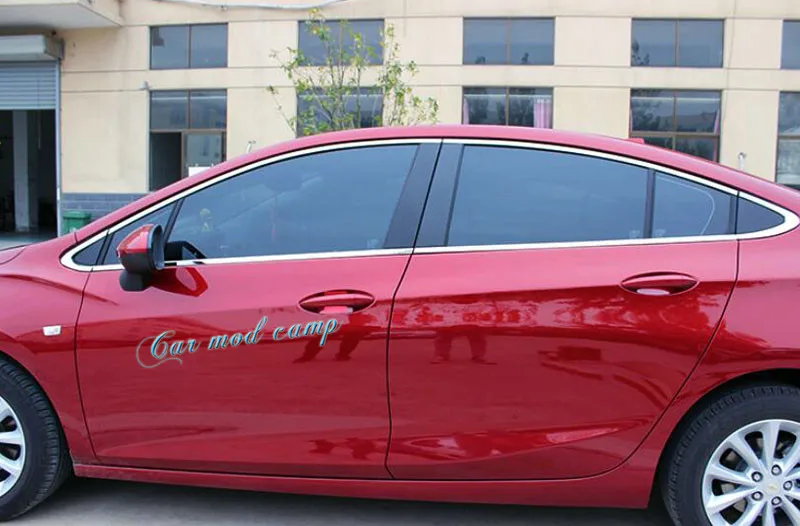 12 шт. молдинговые ленты из нержавеющей стали для Chevrolet Cruze Sedan 2017 2018|chevrolet chrome|trim