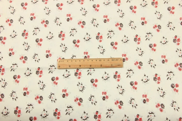 half meter cotton plain pulp fabric gilt flower pure cotton handmade DIY patchwork bag cloth B47