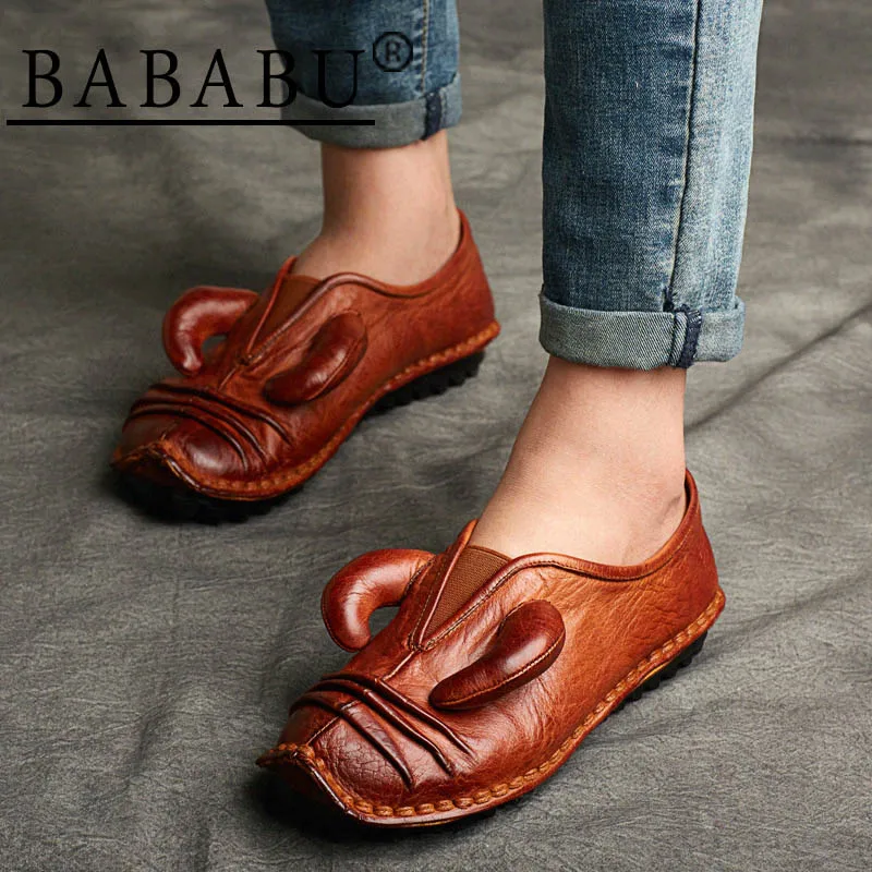 BABABU/брендовая оригинальная женская обувь на плоской подошве в шикарном стиле