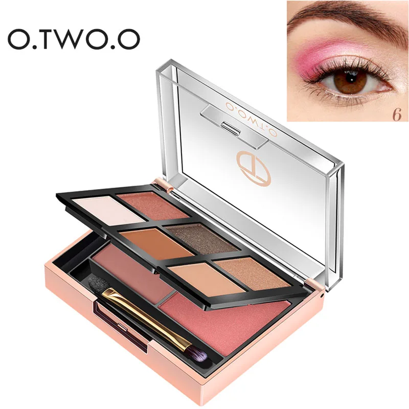 

O.TWO.O smoky eyeshadow palette +blusher + highlighter waterproof long lasting nude makeup matte eyeshadow mineral pigment OT050