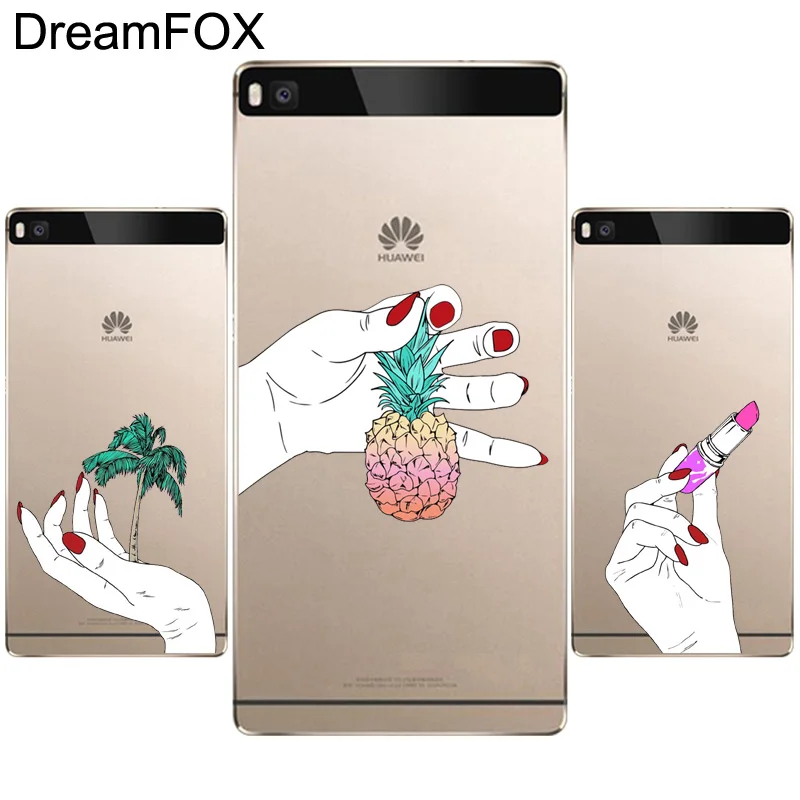 DREAMFOX M100 тонкий ручной дизайн пальца Мягкий ТПУ силиконовый чехол для Huawei P8 P9 P10 P20
