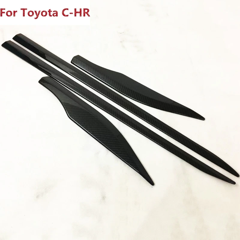 Крышка бокового обшивки кузова из углеродного волокна ABS хром для Toyota C HR CHR 2017