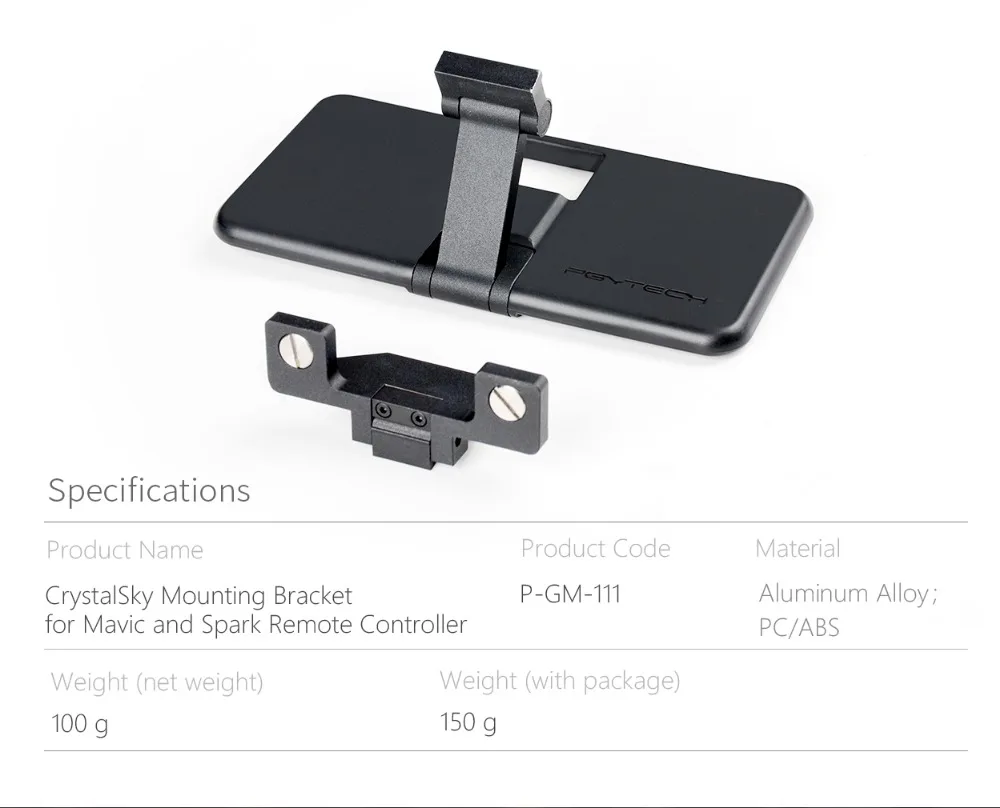PGYTECH CrystalSky Монтажный кронштейн для DJI Mavic 2 Pro/Zoom/Mavic Air/Pro/дистанционное зажигание контроллер монитор кронштейн зажим держатель