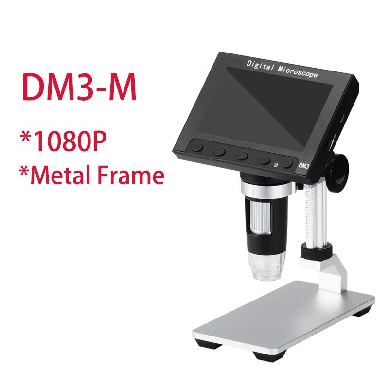DM3-M DM3 DM4 портативный цифровой микроскоп 1080P HD 4,3 дюймов экран PCB промышленный микроскоп схема наблюдения обслуживание фабрики - Цвет: DM3-M
