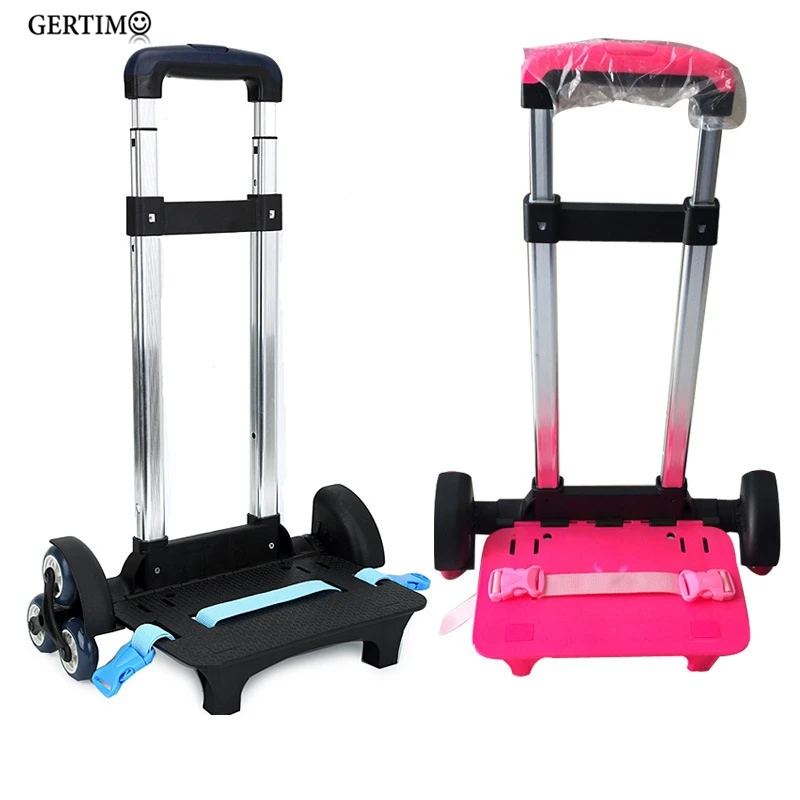 3 Wheel Fold Pull Rod Bracket Roll Cart Trolley School Bags easy climb the stairs,Trolley School Bags