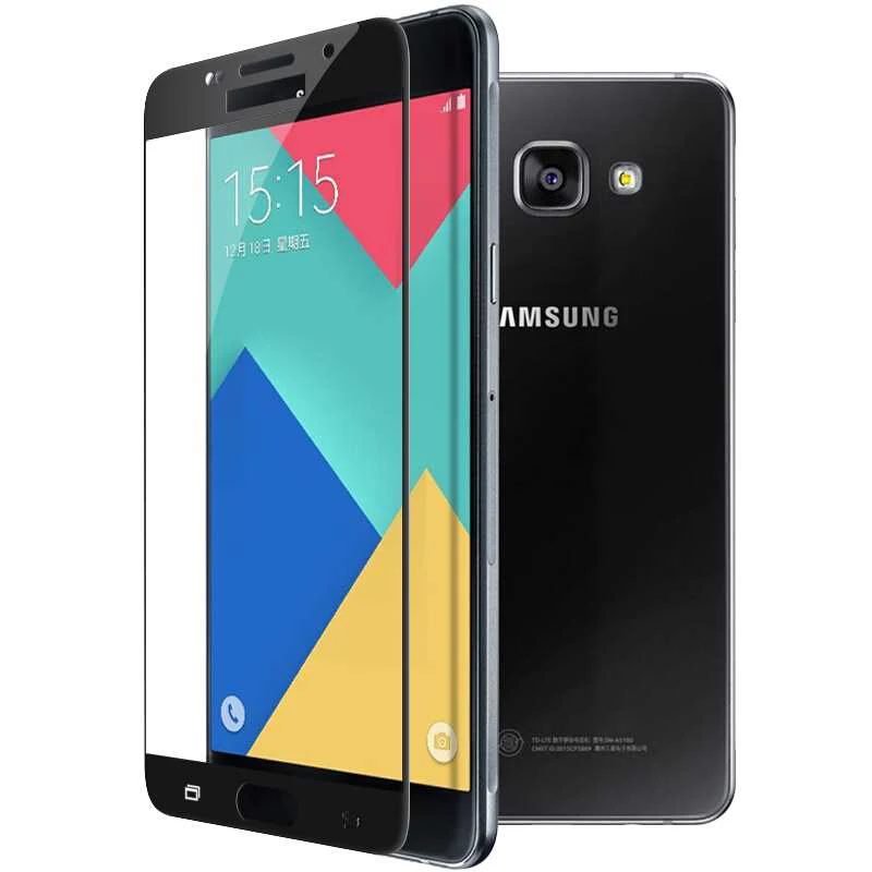 5D полное покрытие закаленное стекло для Samsung Galaxy A3 A5 A7 2016 2017 2018 Защита экрана A8 Plus