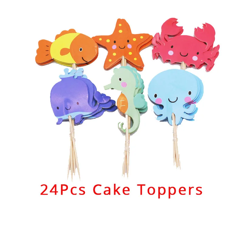 cake topper 3 MEIDDING Русалка Вечерние одноразовые посуда счастливый костюм для празднования дня рождения бумажные чашки блюдце латексные шарики, День подарков будущей матери вечерние Декор - Цвет: cake topper 3
