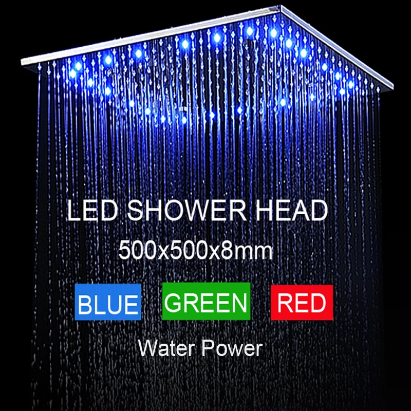 Modern Hotel 20 Inch Shower Head Ceiling Rainfall Shower Panel 304 Stainless Steel Brushed Top Water Massage