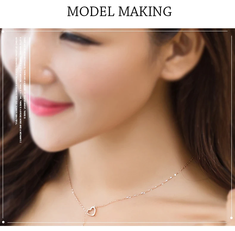 XXX Pure 18k золотое ожерелье с подвеской для женщин сердце Шарм цепочка, ювелирное изделие из драгоценных камней элегантные романтические модные настоящие Твердые Вечерние