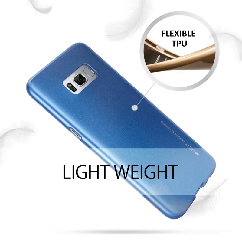Для Samsung Galaxy S8 PLUS Mercury Goospery i-Jelly металлическая отделка тонкий бампер гибкий мягкий