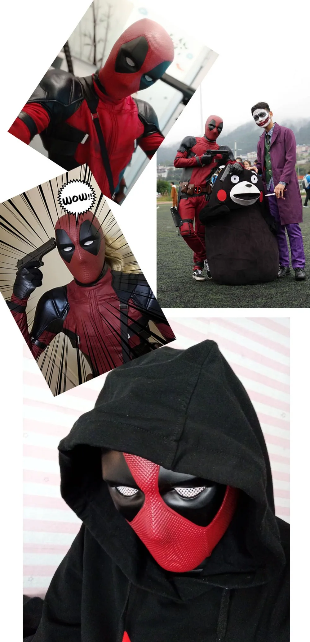Новая маска Moive Deadpool 2 дышащая ПВХ маска на все лицо Хэллоуин косплей реквизит капот шлем в продаже