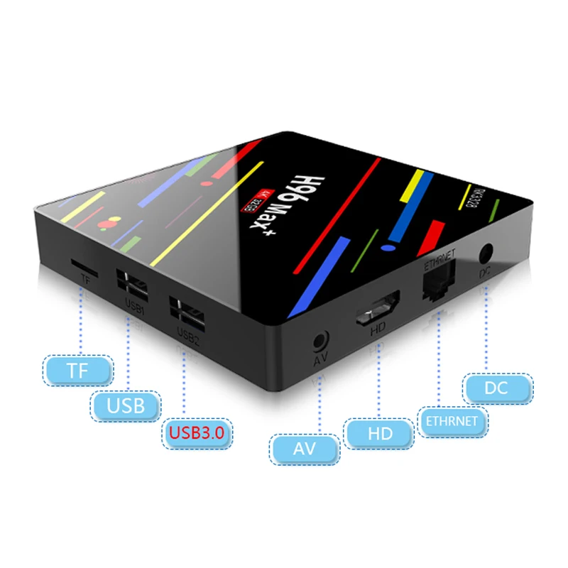 Android 9 0 H96 MAX Plus Rockchip RK3328 ТВ коробка 4 Гб ram 32g/64g rom четырехъядерный 2 4g/5g Wifi BT4.0 4K HD H.265
