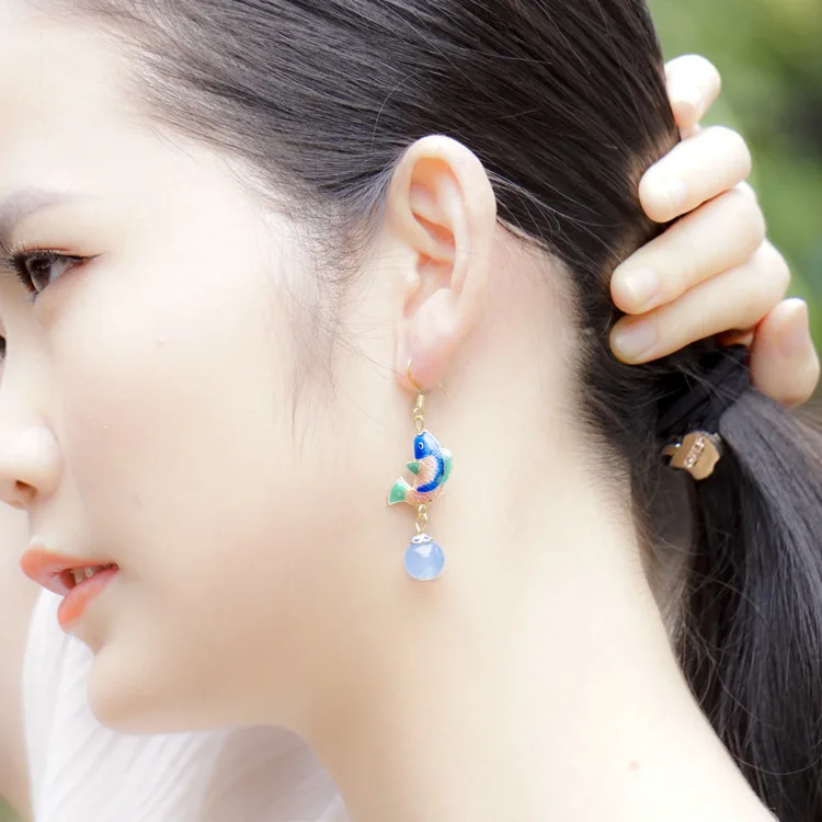 Винтажная Этническая бижутерия серьги подвески Модные Винтажные рыбки|dangle