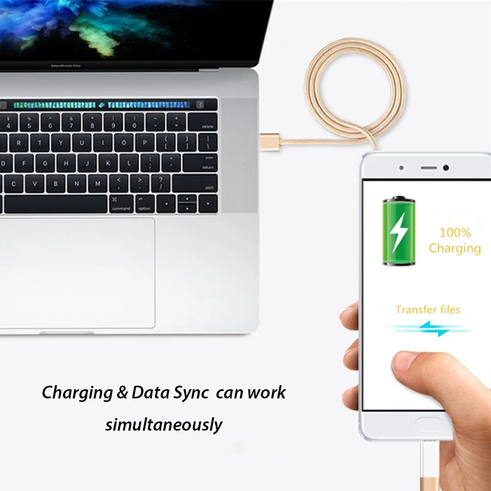 Переходник с USB Type C на Micro длинный преобразователь 8 мм соединитель зарядного