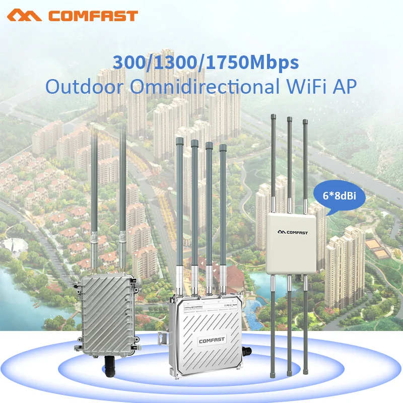 Уличный Wi Fi репитер 300 мбит/с 1750 усилитель маршрутизатора уличный точки доступа 2 4