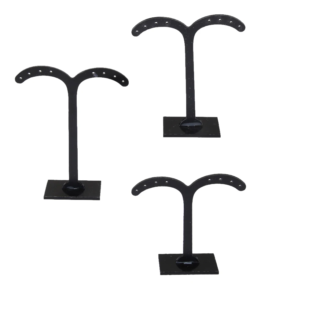 Набор из 3 шт. черных съемных акриловых сережек держатель для витрин подставки