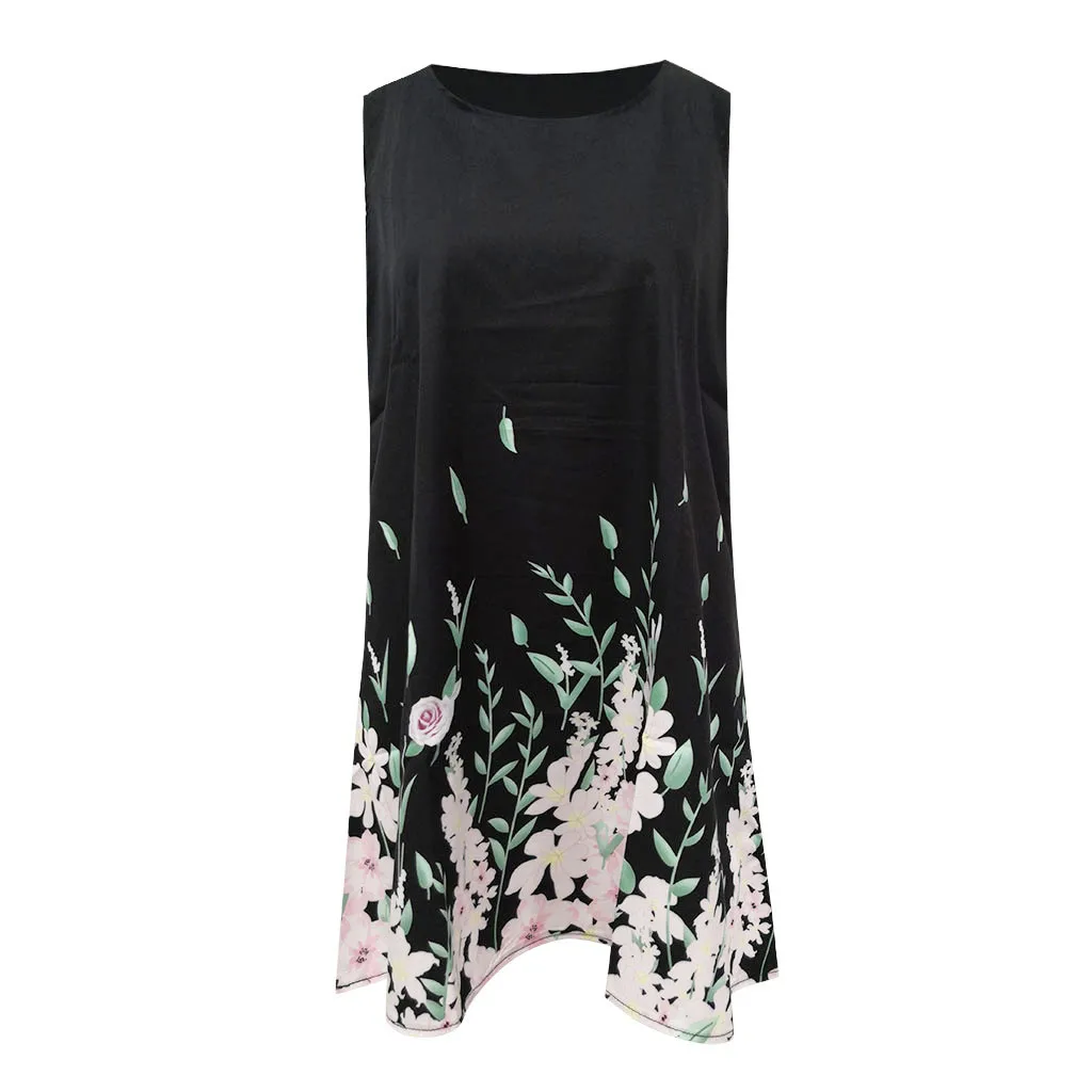 Женское винтажное платье с принтом JAYCOSIN повседневное пляжное свободное без