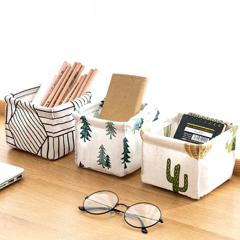 Офисная коробка для хранения маленькая косметики настольная корзина