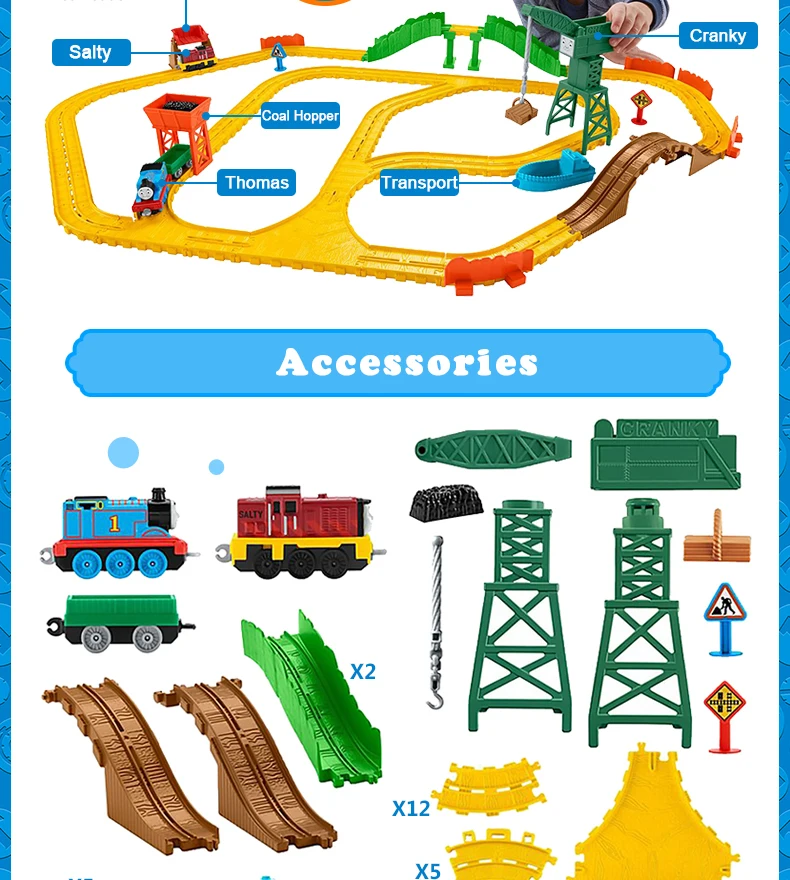 Thomas& Friends, электрическая серия, мини-игрушка, магнитная железная дорога для поезда, Brinquedos, brencam Docks, роскошный набор, игрушка Томас для детей