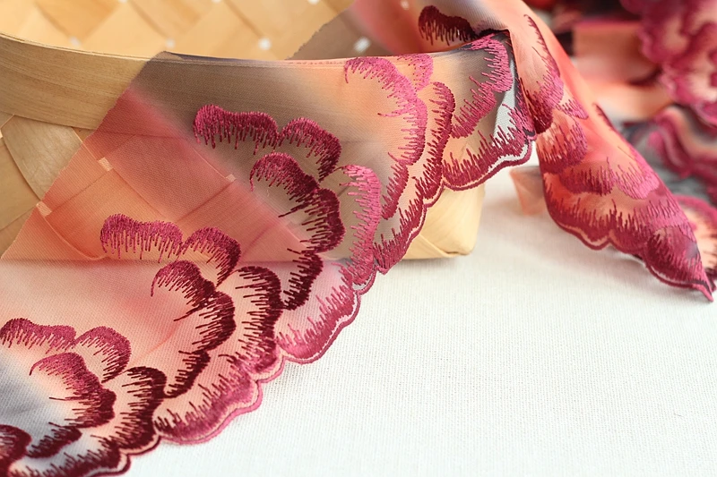 MLAEY 2Yards Embroidered Flower Lace Trim High Quality Fabric DIY Craft&ampSewing Dress Clothing Accessories | Дом и сад