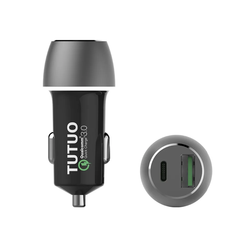 Автомобильное зарядное устройство TUTUO 33 Вт 2 порта быстрая зарядка 3 0 + USB Тип C