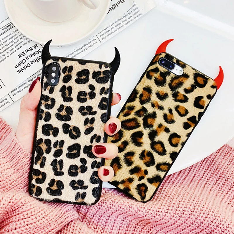 Прозрачные чехлы LOVECOM Devil Horn для iPhone 11 Pro Max XS Max XR X 6 6S 7 8 Plus, акриловая задняя крышка, чехол, подарки