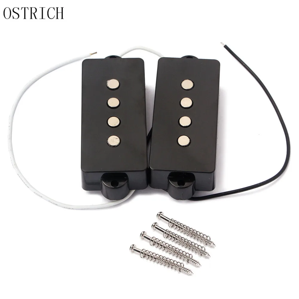 4 струны Humbucker Pickup P Запчасти для бас гитары Black|guitar parts|bass guitar partshumbucker pickup |