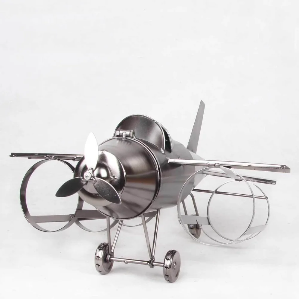 Креативная ручная работа железная модель самолета держатель бутылки вина