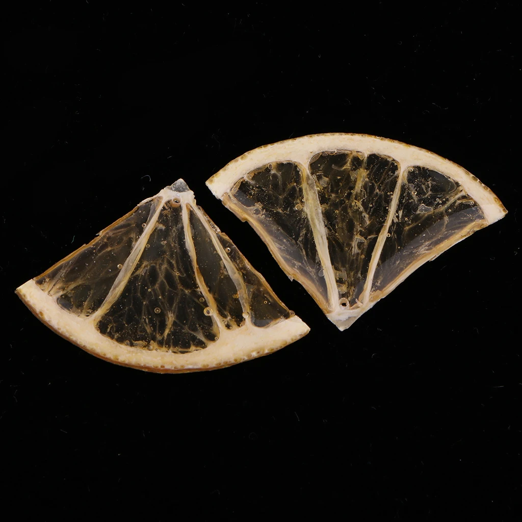 2 шт. засушенные апельсиновые ломтики с покрытием из жидкой смолы | Украшения и