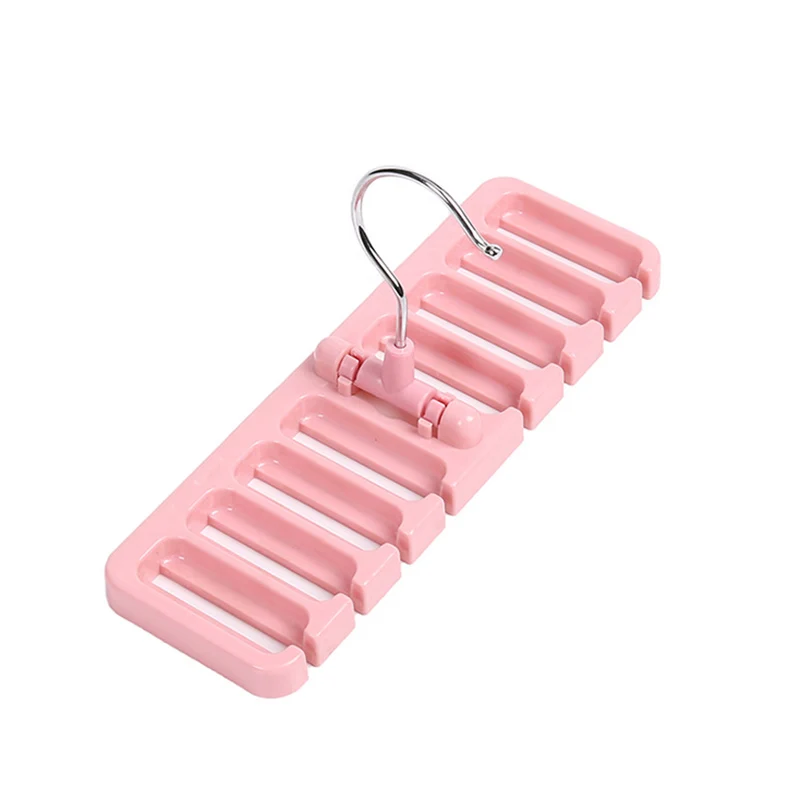 Pink Горячая многофункциональный крюк органайзер, держатель, стойка для хранения вешалка для одежды пояс для галстука шарф стеллаж для хранения@ LS AU03 - Цвет: Pink